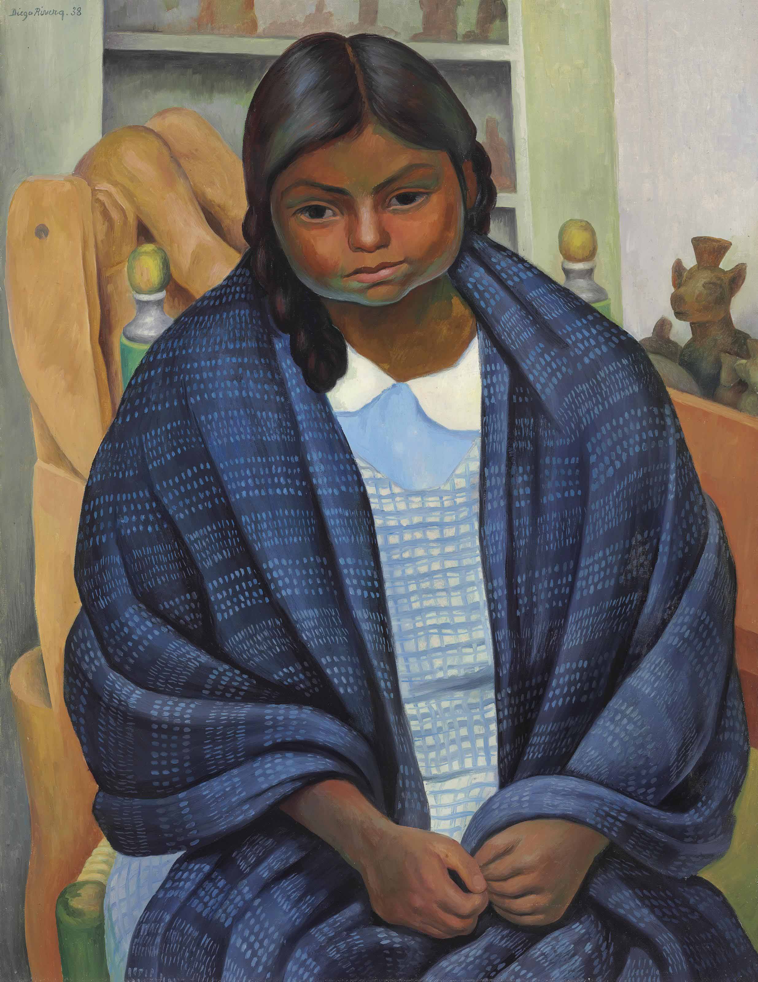 Niña con rebozo, Diego Rivera, 1938